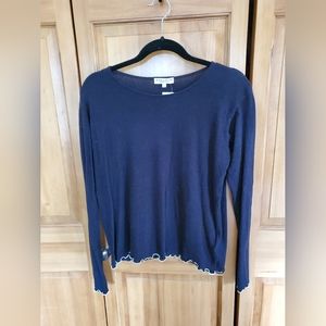 the lady and the sailor black LS shirt